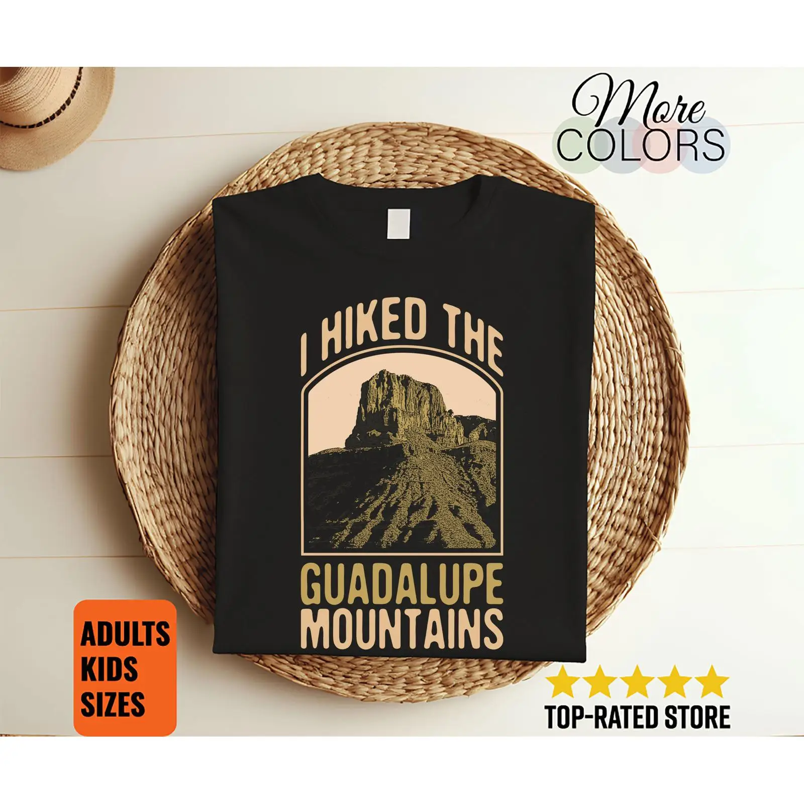 Outdoor Camping In Texas - Camiseta I Hiked The Guadalupe Mountains,