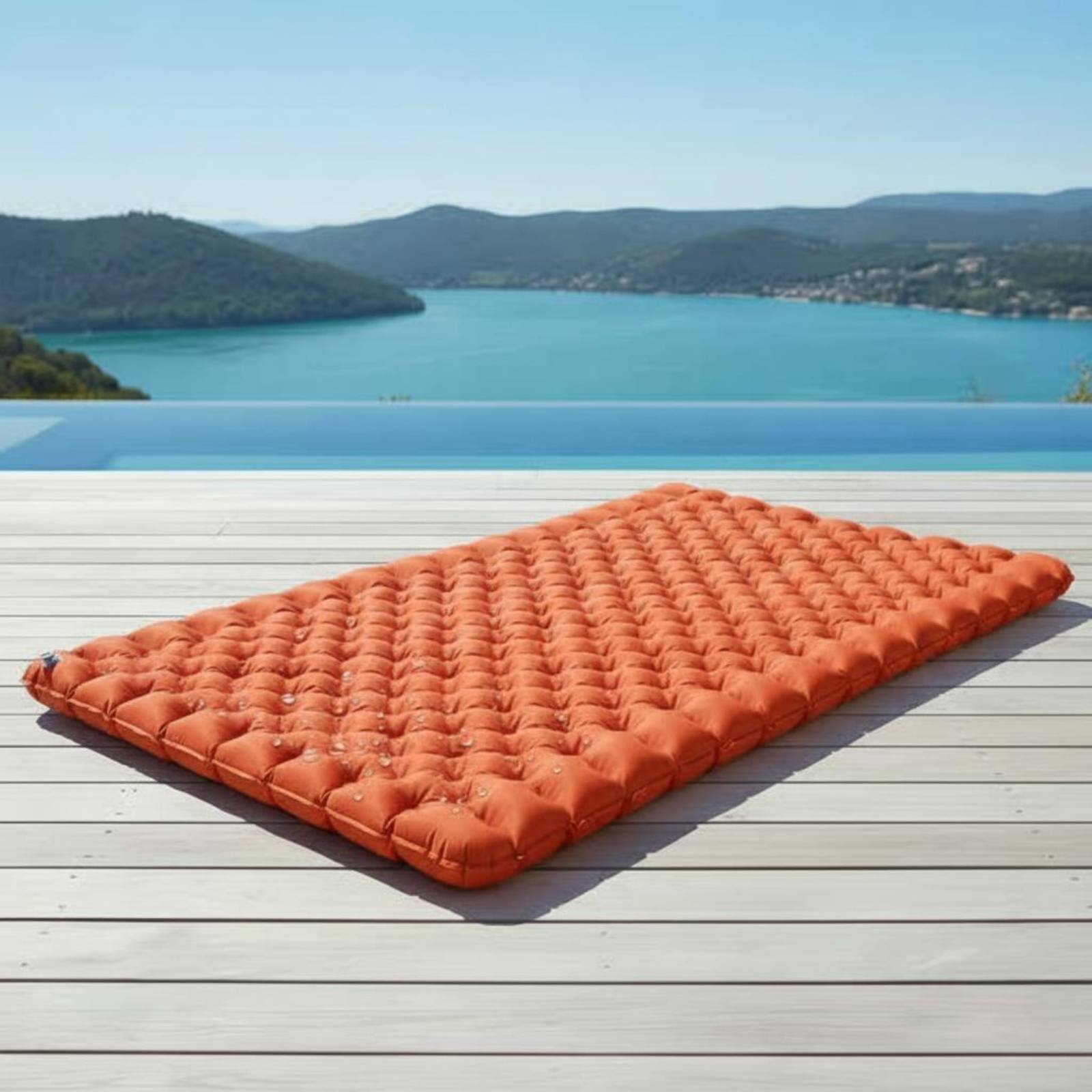 Outdoor Camping Quilt - Colchão Inflável para Camping em Nylon