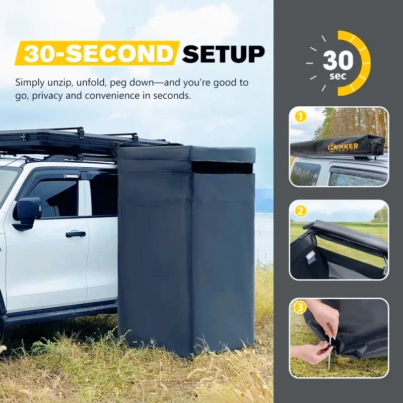 Outdoor Camping Toilet Tent - Tenda Sanitária Lateral para Carro com