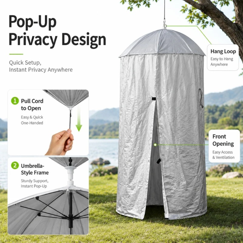 Outdoor Camping Toilet Tent - Tenda de privacidade portátil, de fácil