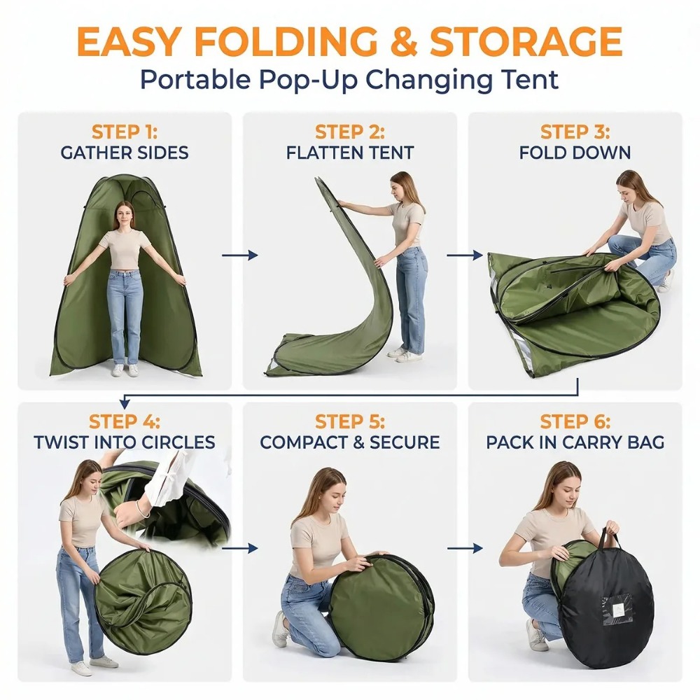 Tenda portátil dobrável para c - Outdoor Camping Toilet Tent avaliação e preço