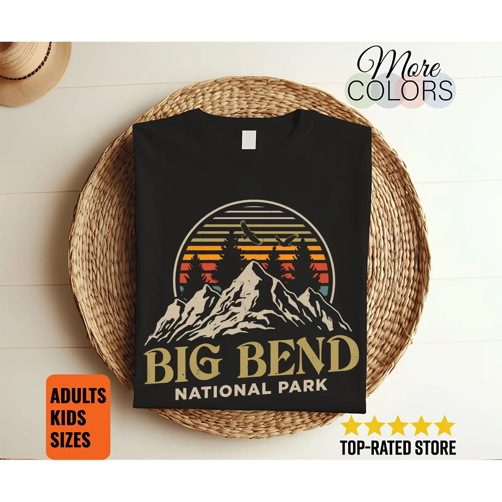 Camiseta Vintage do Parque Nac - Outdoor Camping In Texas avaliação e preço