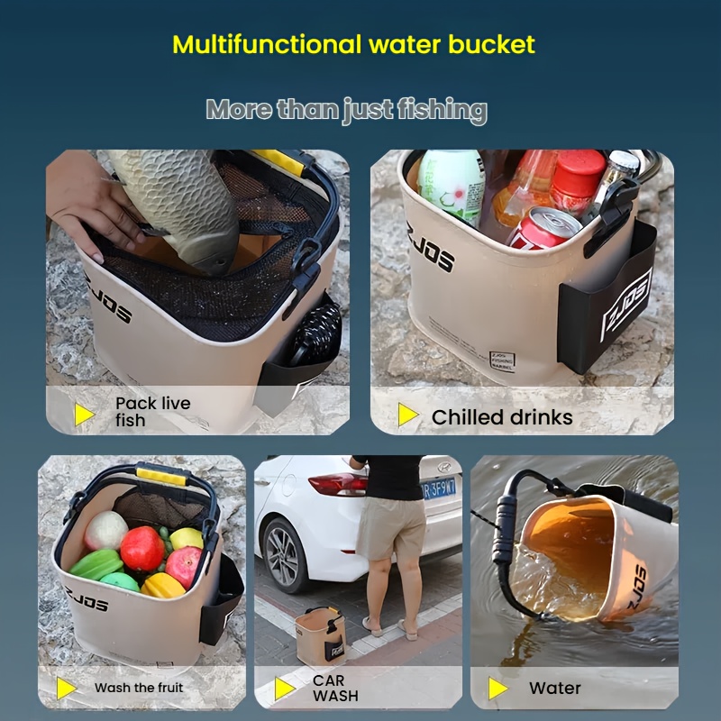 Balde dobrável portátil 8l/13l - Camping Rope avaliação e preço