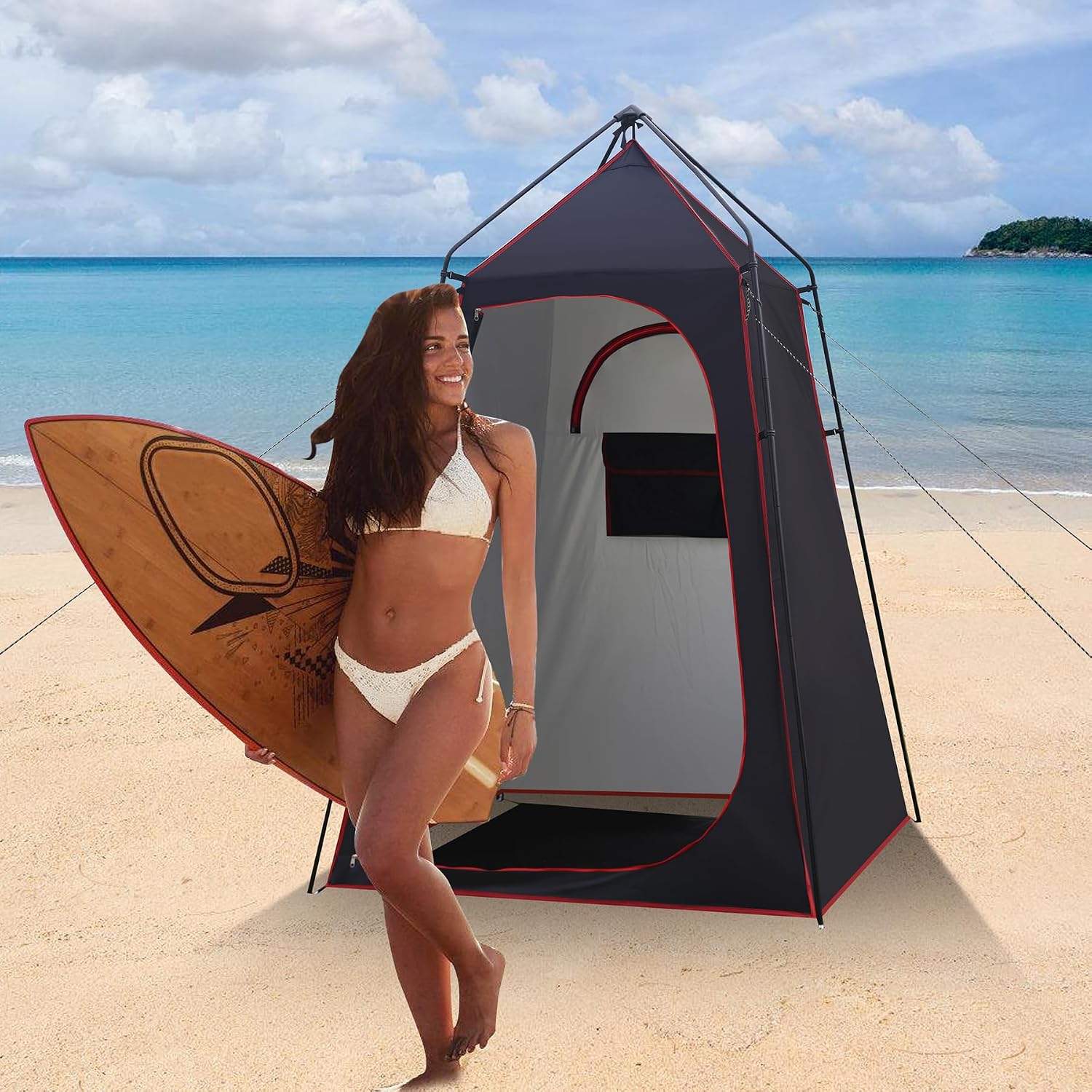 Tenda de chuveiro para acampam - Outdoor Camping Toilet Tent avaliação e preço
