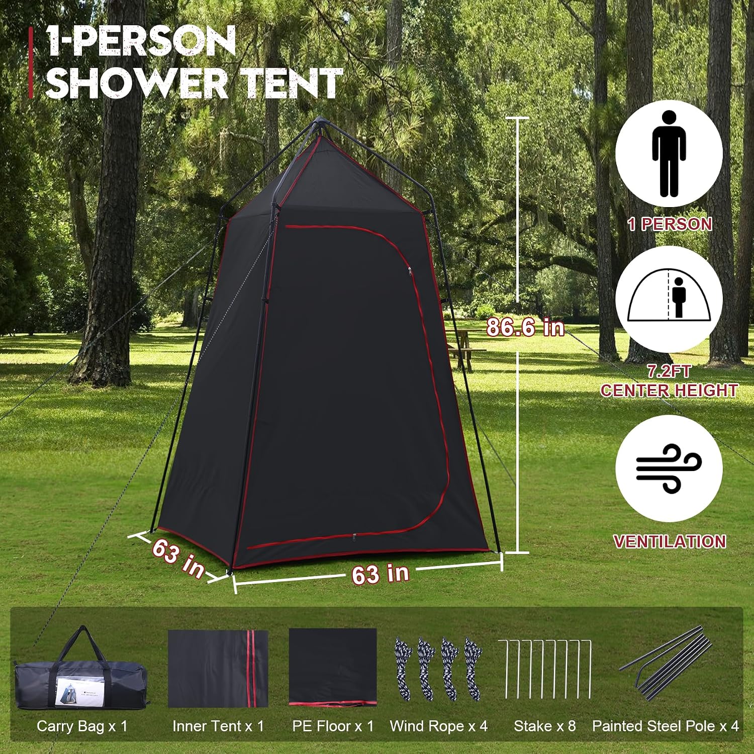 Tenda de chuveiro para acampam - Outdoor Camping Toilet Tent avaliação e preço