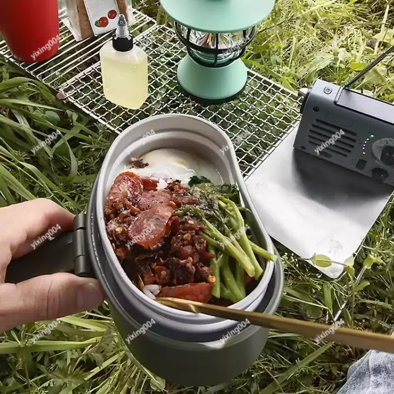 Caixa de Almoço Dividida para  - Outdoor Camping Food avaliação e preço