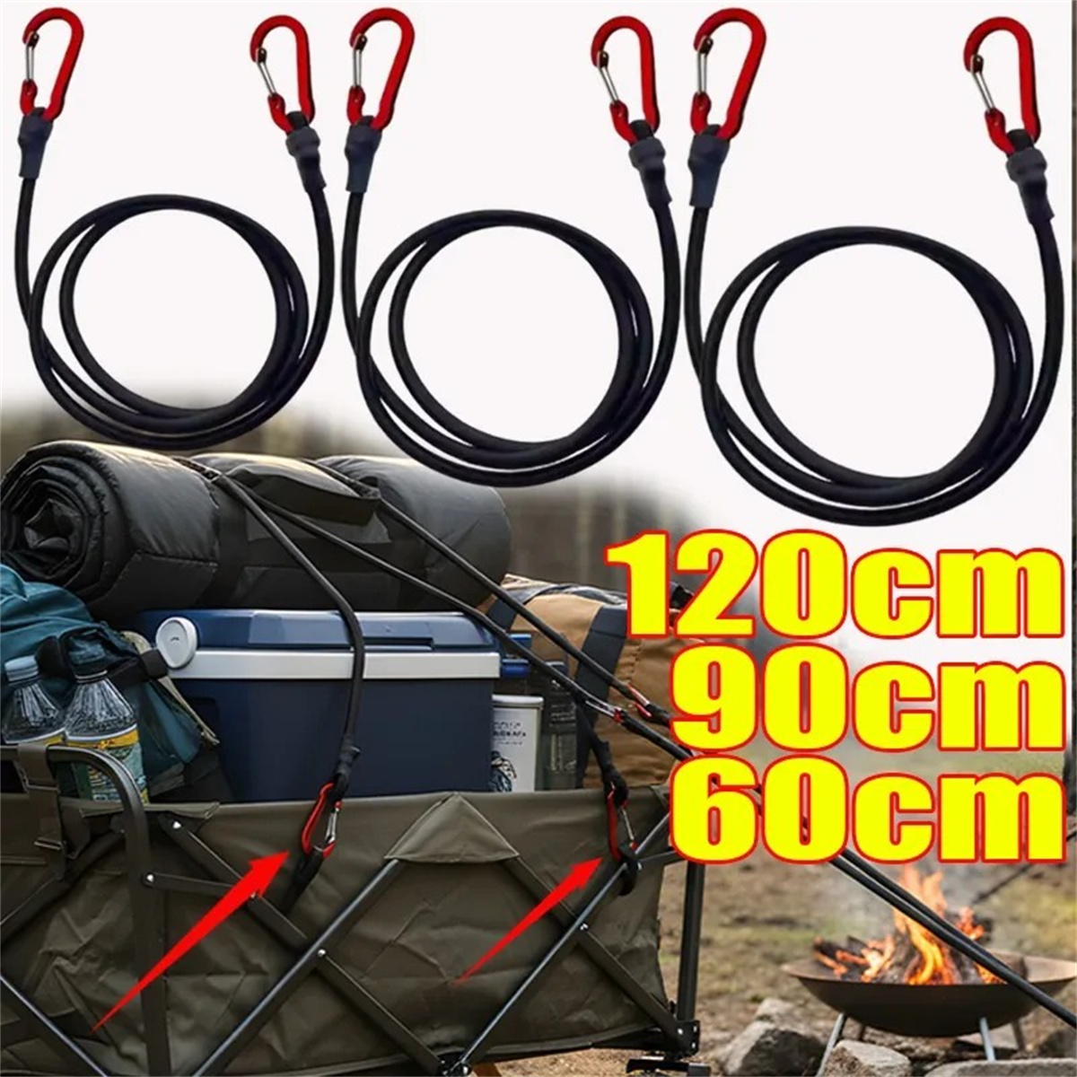 Corda Elástica Ajustável de 8m - Camping Rope avaliação e preço