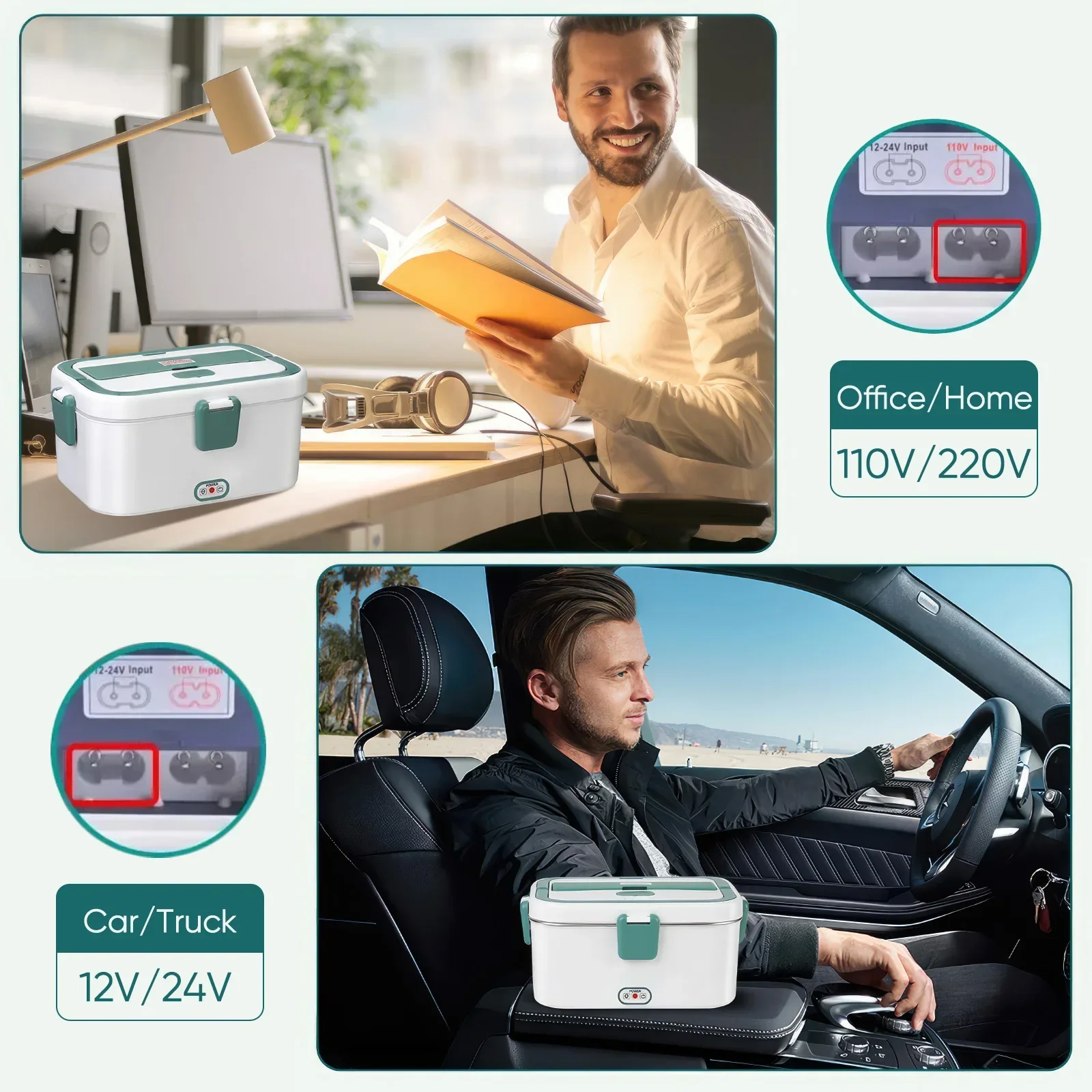 Lancheira elétrica aquecedor d - Outdoor Camping Food avaliação e preço
