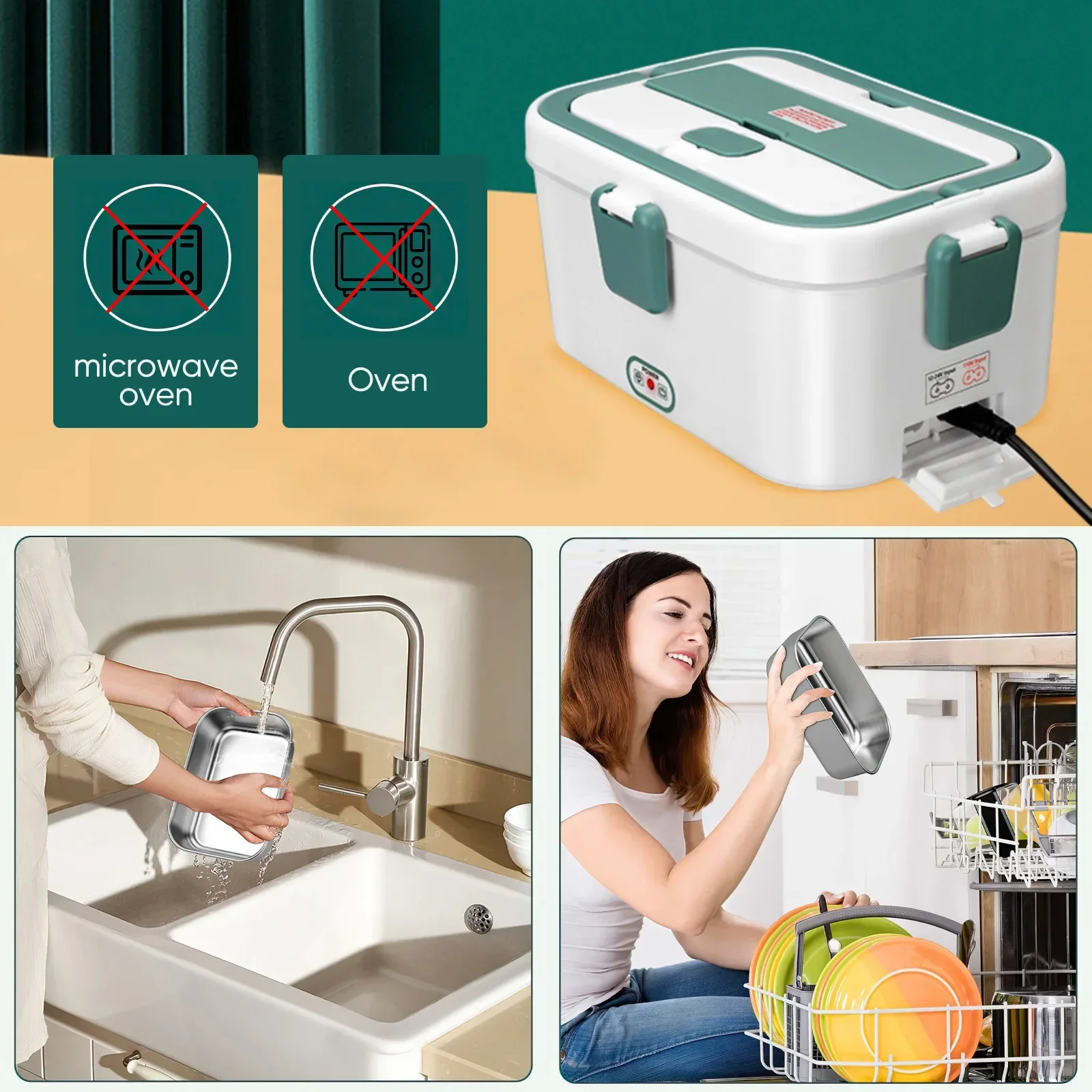 Lancheira elétrica aquecedor d - Outdoor Camping Food avaliação e preço