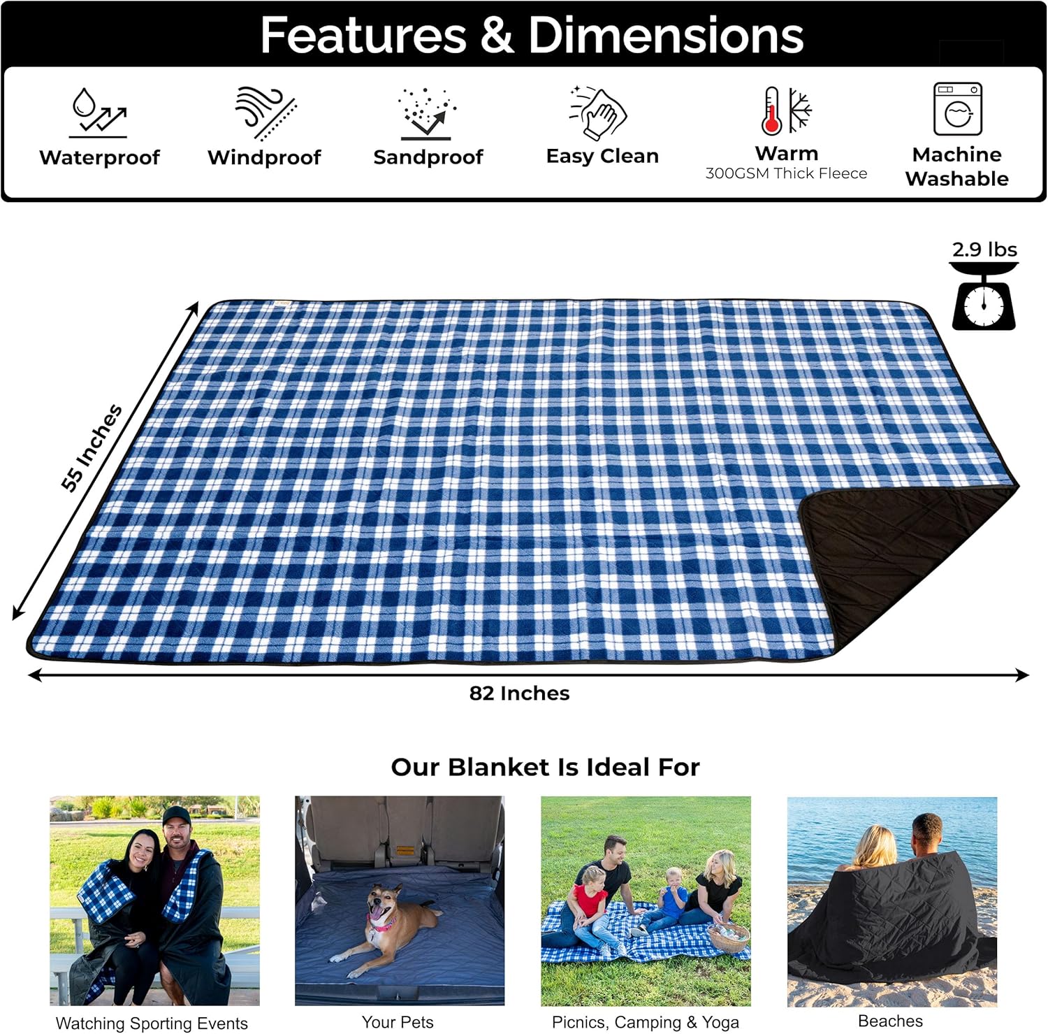 Cobertor Grande Impermeável pa - Outdoor Camping Quilt avaliação e preço