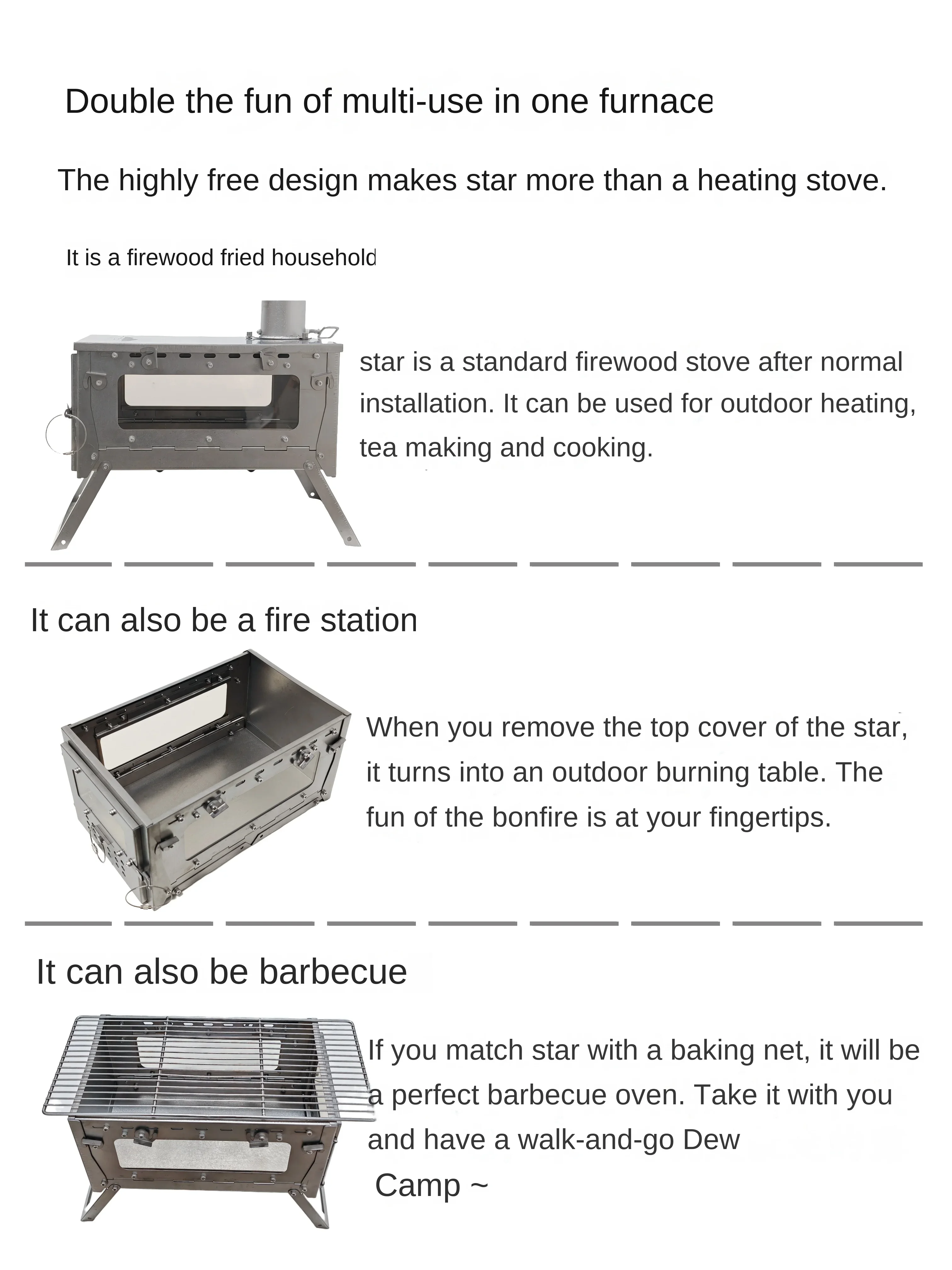 WT Star Ti Liga de Titânio Dob - Outdoor Camping Heater For Tent avaliação e preço