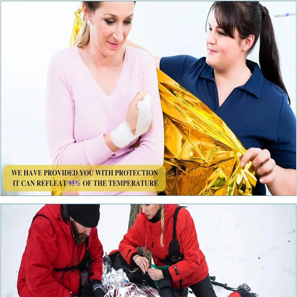 5 pçs cobertor térmico de emer - Outdoor Camping Quilt avaliação e preço