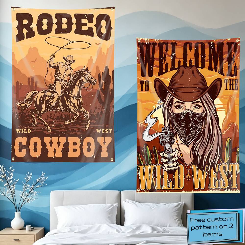 Tapeçaria/Bandeira Retro de Ba - Outdoor Camping In Texas avaliação e preço