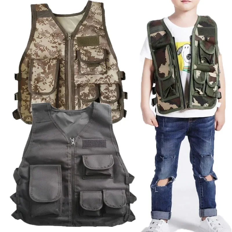 Colete Tático Infantil Camufla - Outdoor Camping Games For Kids avaliação e preço