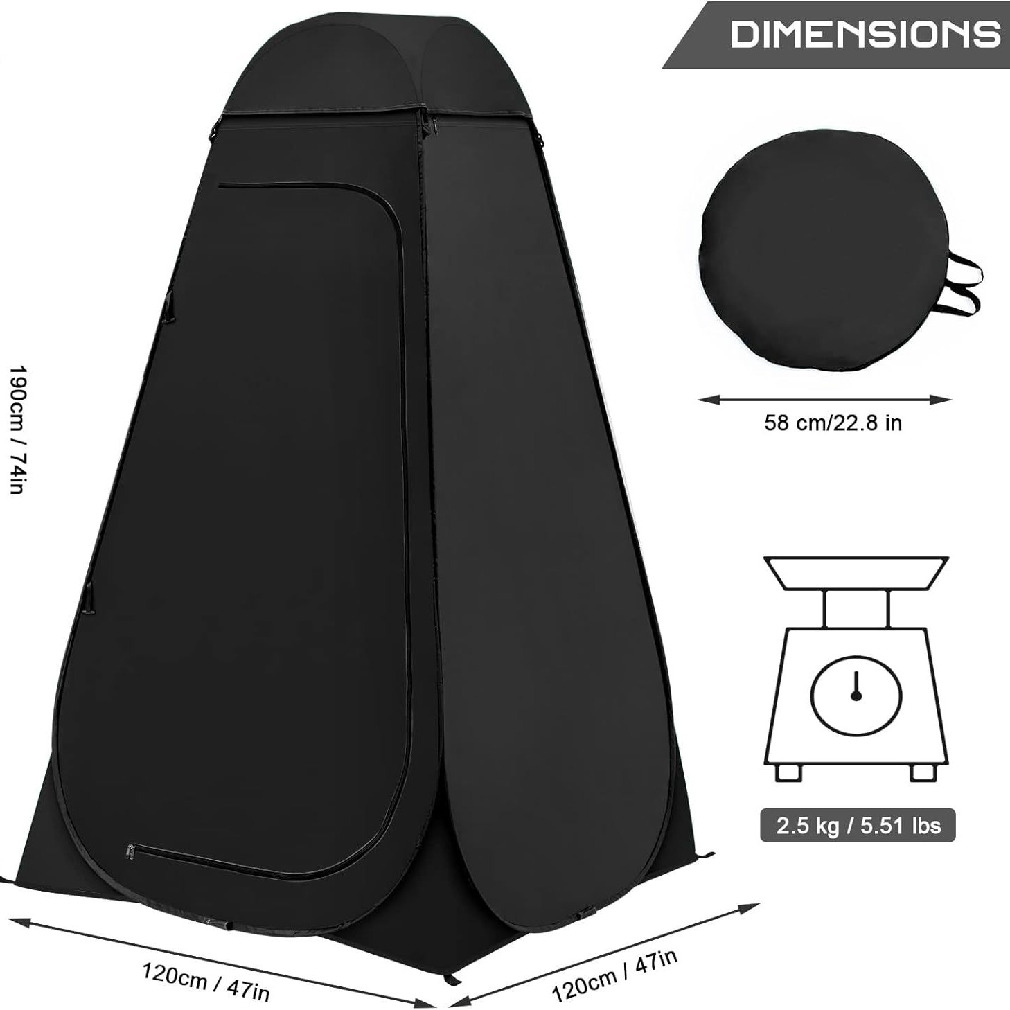 Tenda Portátil Pop-Up para Pri - Outdoor Camping Toilet Tent avaliação e preço