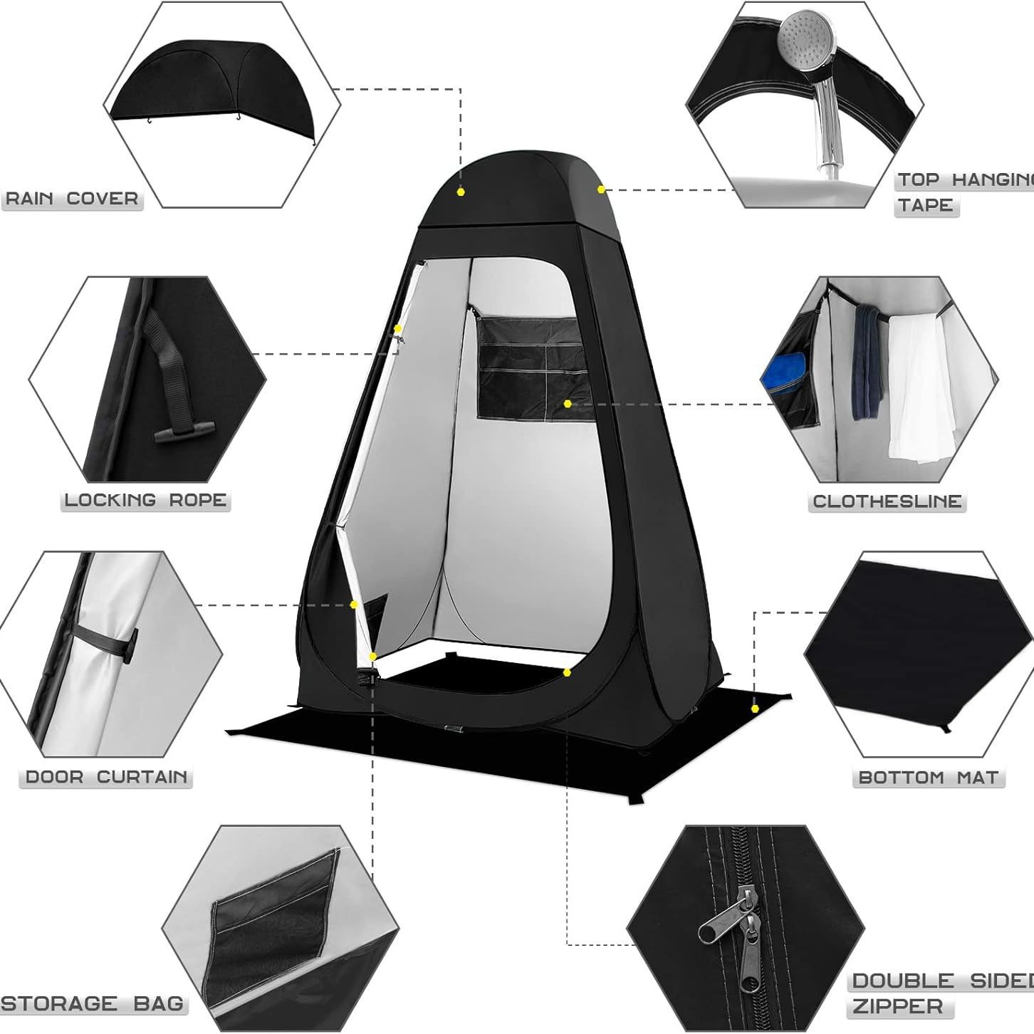 Tenda Portátil Pop-Up para Pri - Outdoor Camping Toilet Tent avaliação e preço