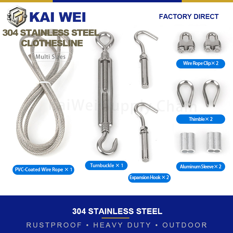Conjunto de Cabo de Aço Inoxid - Camping Rope avaliação e preço