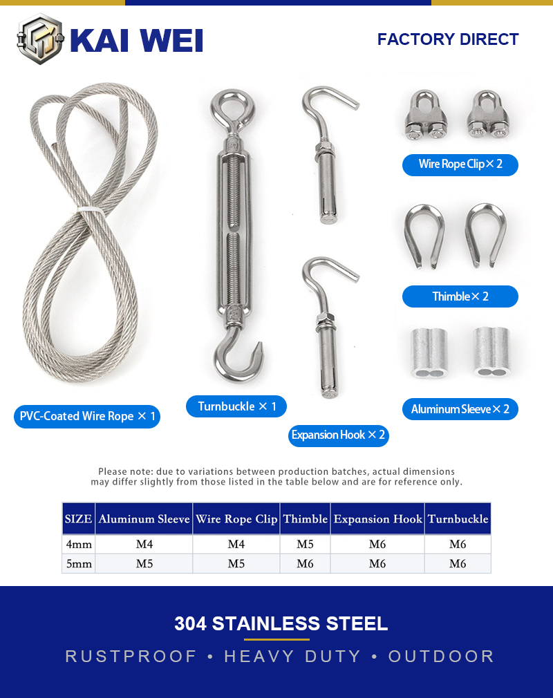 Conjunto de Cabo de Aço Inoxid - Camping Rope avaliação e preço